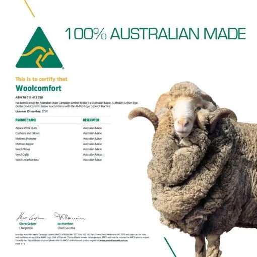 WoolComfort™ - 100% Australian Made Merino Wool Quilts